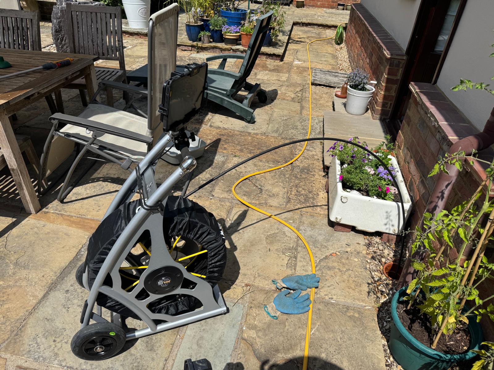 CCTV drain survey being carried out